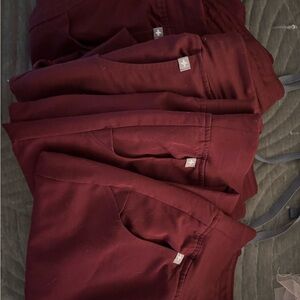 Figs Women's Scrub Pants in Burgundy